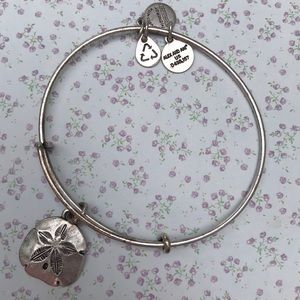 Alex and Ani Sand Dollar Expandable Wire Bangle